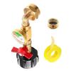 1 Lb Propane Tank Refill Adapter with Brass Body and 3-Color Gauge for Accurate Level Monitoring During Refill