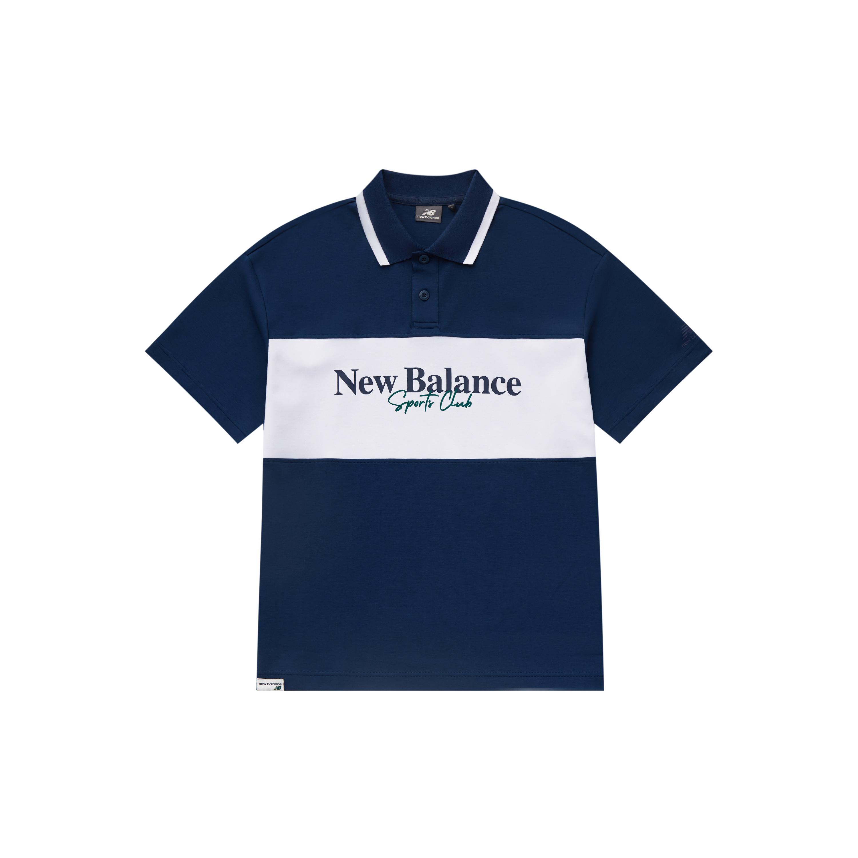 Мужская футболка-поло New Balance Синяя 5FD24203-NV XL