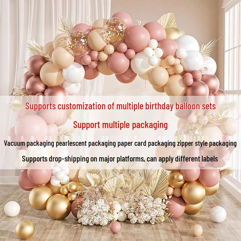 Elegant Birthday and Wedding Balloon Set - High-End Latex and Arch Decorations for Special Occasions