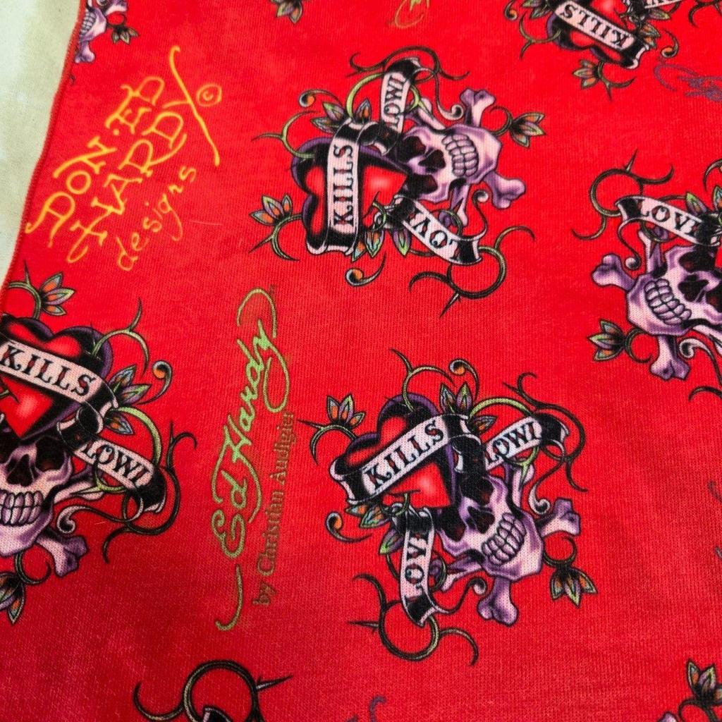 Used Ed Hardy Skull Pattern Long Stole
