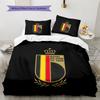 Red Devils Pattern Bedding Quilt Set  Home Decoration  Gift (1 * duvet cover + 2 * pillowcase  without core)
