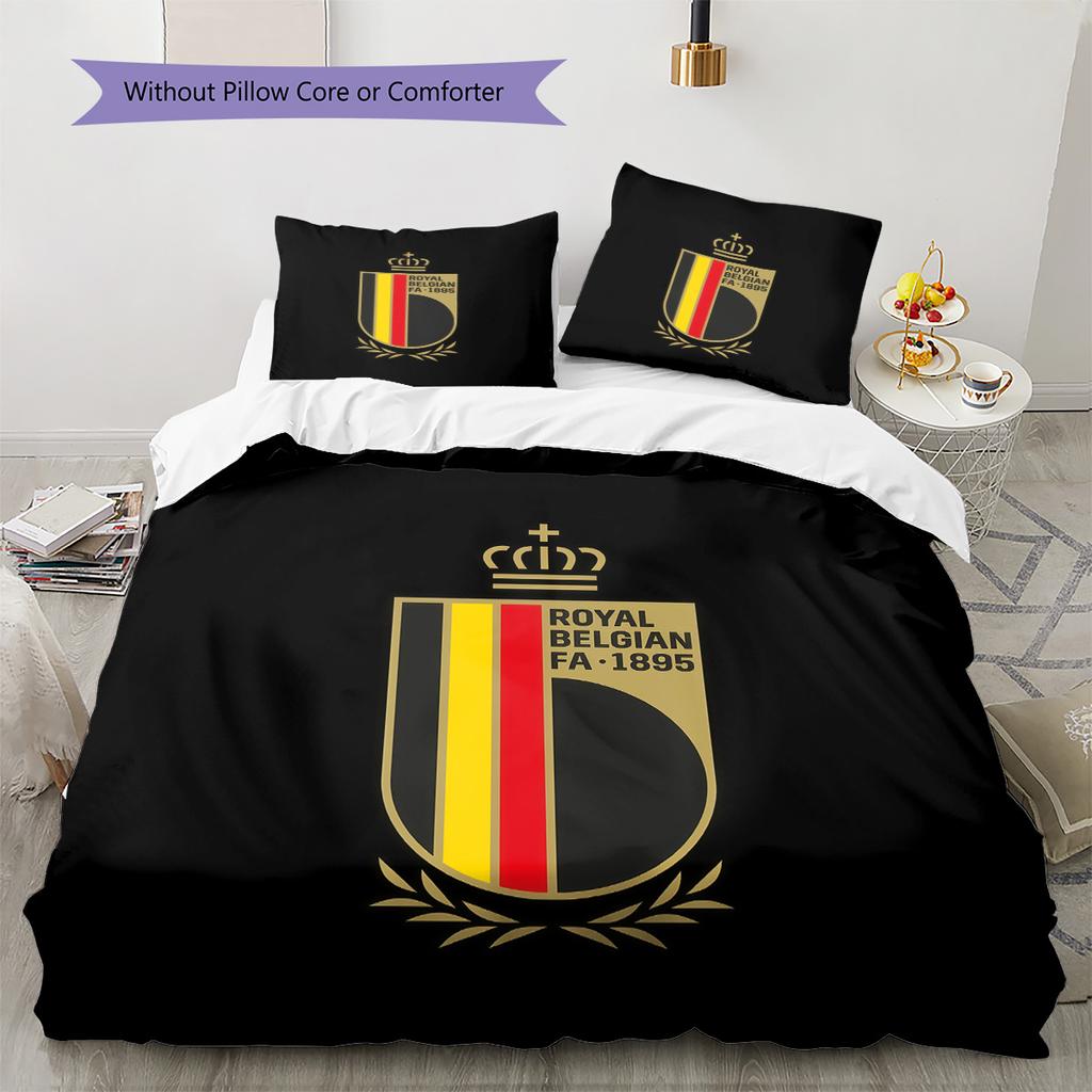 Red Devils Pattern Bedding Quilt Set Home Decoration Gift (1 * duvet cover + 2 * pillowcase without core)