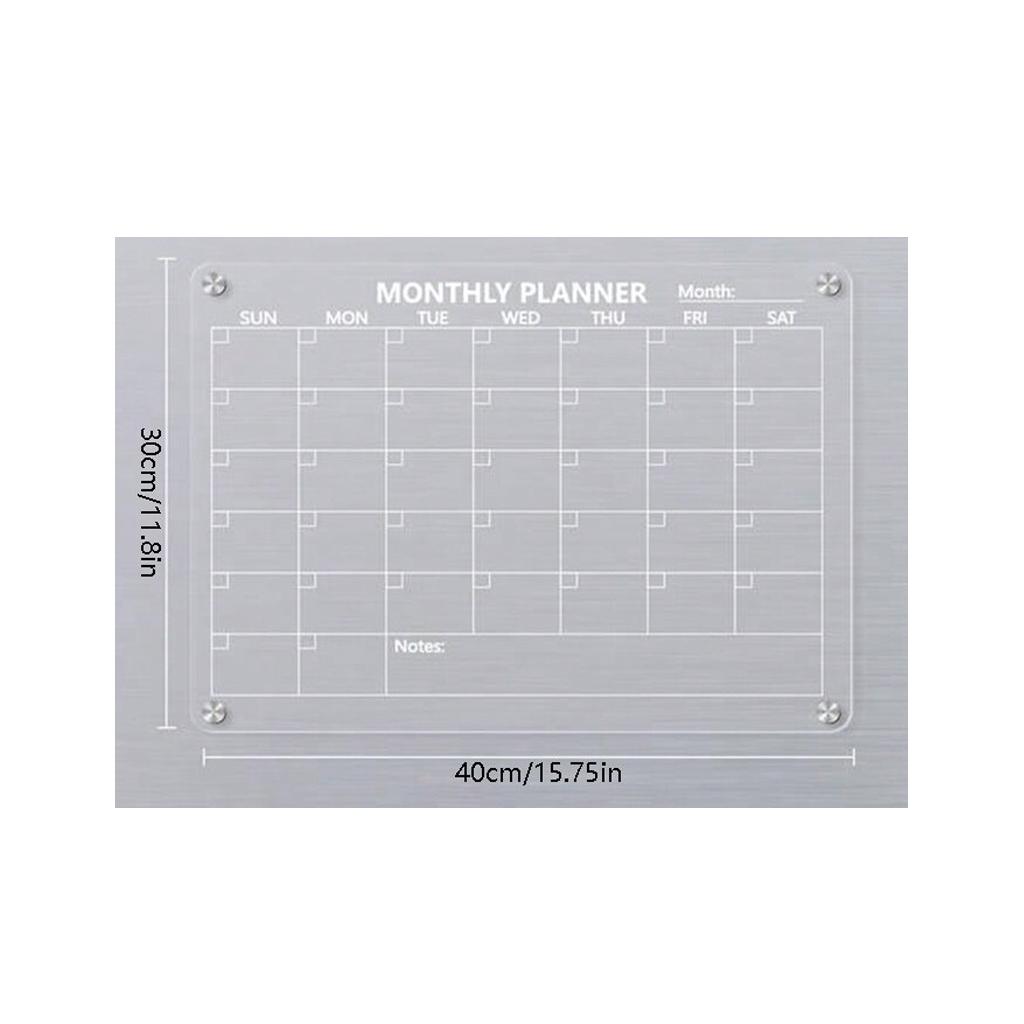 Multi-Use Dry Erase Board Calendar Anti-slip In Magnetic Calendar Board with Calendar Board Planner Reusable Magnetic Dry Erase