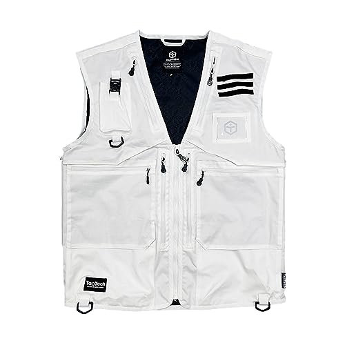 [TaoTech] Multi-functional Vest, Fishing Vest, Multi-functional, Pockets, Chest Pocket, 100% Cotton, Workwear, Breathable, Quick-drying Jacket, Work C