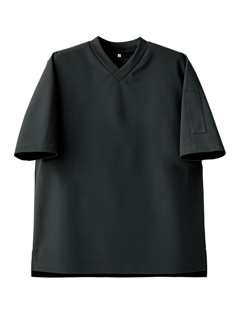 Seven Uniform CU1964-9 Black SS V-Neck Short Sleeve T-Shirt