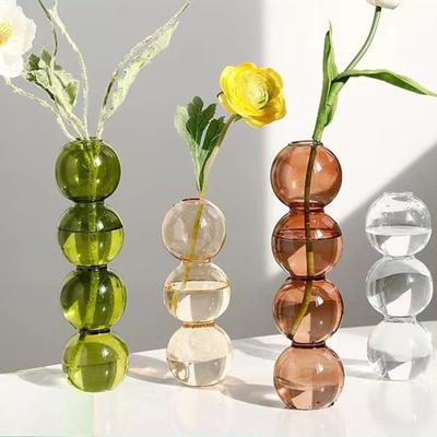 Modern Simple Creative Glass Vase Homestay Flower Utensils Decoration Bubble Vase Flower Arrangement Hydroponic Ball Glass