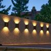 8PCS LED Solar Wall Lamp Outdoor Waterproof Up and Down Lighting Garden Decoration Solar Lights Stairs Fence Sunlight Lamp