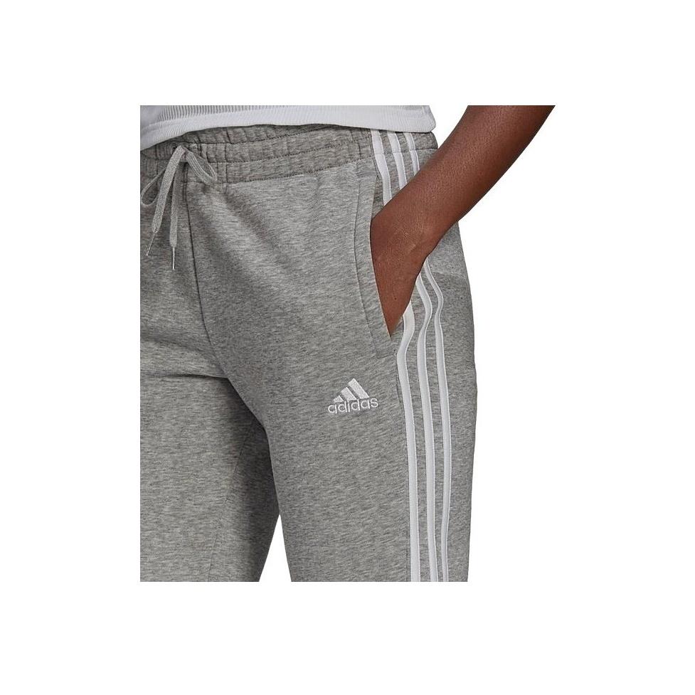 Adidas Striped Drawstring Cuffed Casual Pants Women Bottoms Gray GV6020