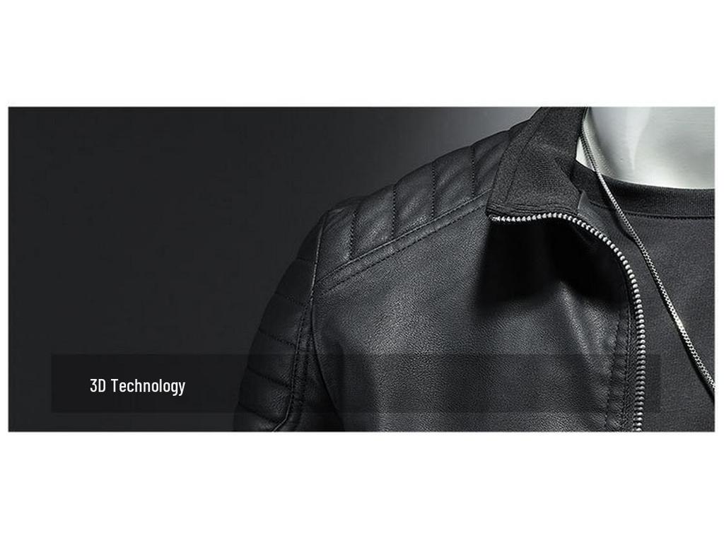 Men's Slim Fit Stand Collar Leather Jacket - Trendy Korean Style for Spring 2023