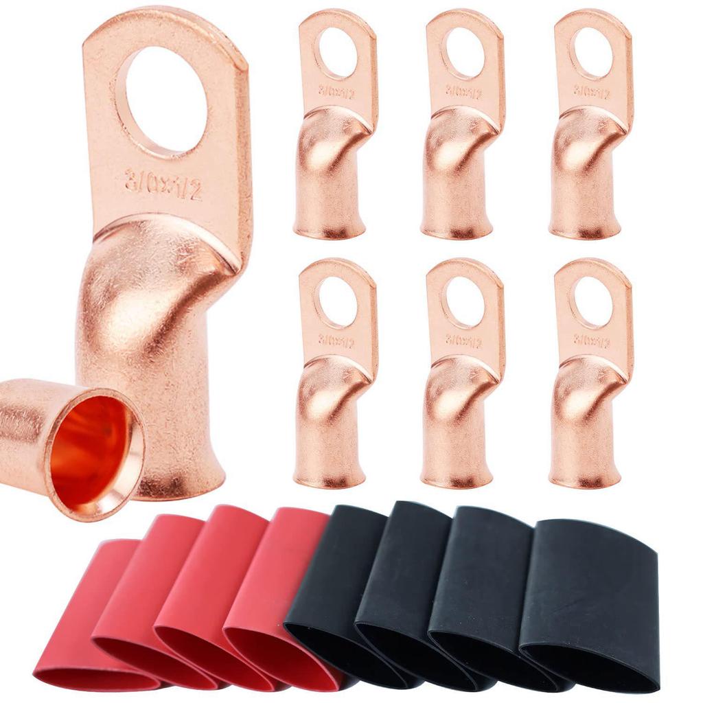 Cross-Border AWG Gold Copper Battery Terminal Connector Ring Cable