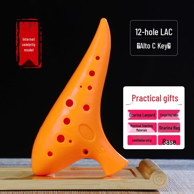 12-Hole Alto AC Ocarina: Stylish Beginner Instrument for Students