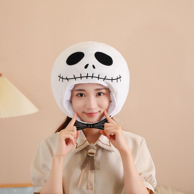 Hats Halloween, Bow Skull Hood Hat, Photo Props, Cartoon Hood, Performance Props