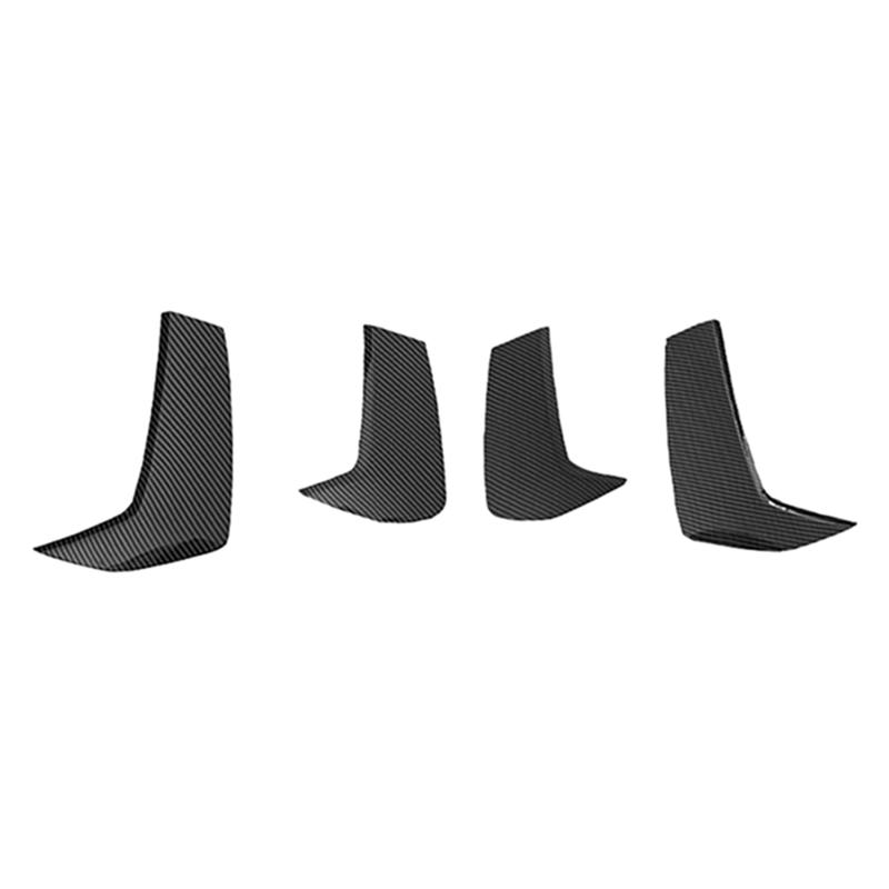 Car Carbon Fiber Front Rear Bumper Fog Light Frame Trim Fog Lamp Covers Fog Light Decorative Accessories For A3 Carbon fiber pattern