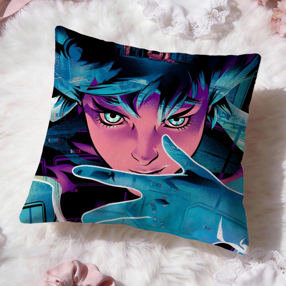g-Ghost in the Shell Cushion Cover Premium Comfort Reversible Pillow Cove -Two in One Design for Any Room & Car Interior