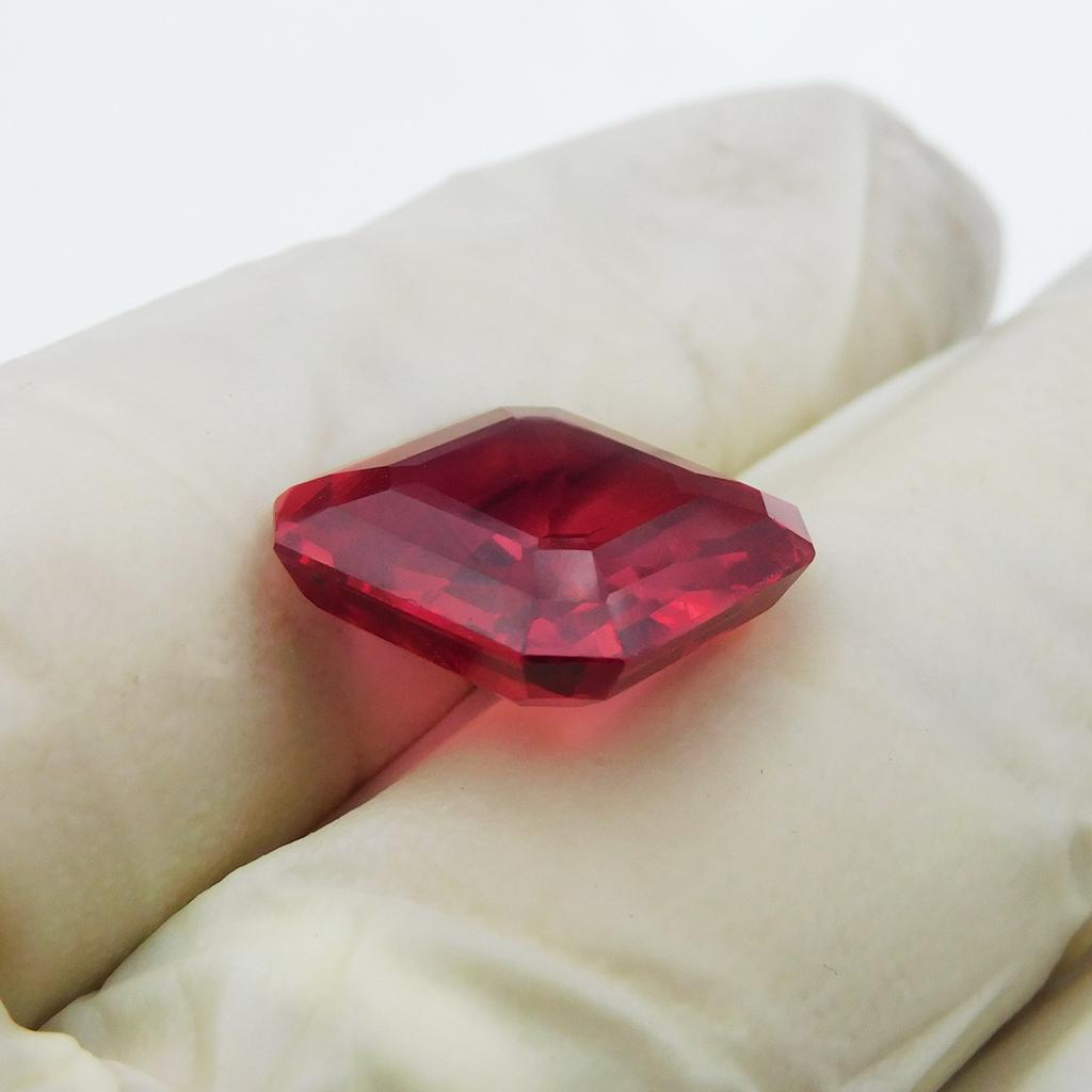 Natural Orange Sapphire Loose Gemstone 13.35 Ct Square Shape September Birthstone for Jewelry Making