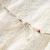 Nanyou Elegant Handmade Shell V-neck Embroidered Sleeveless Dress - Summer Vacation Style