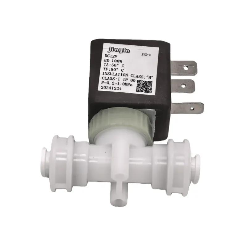 Solenoidový ventil Jiayin JYZ-3 DC12V s 1/4" rozhraním, tlak 0,2-1,0 MPa, je vhodný pro použití v zařízeních, jako jsou kávovary