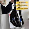 Japanese Workwear Style Messenger Bag: Versatile Men's Waist, Shoulder, & Chest Bag for Sport, Cycling & Casual Use