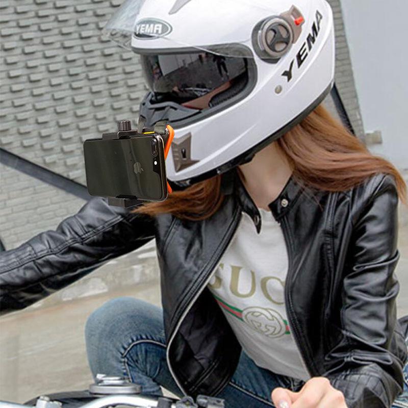 Držák na bradu pro motocyklovou helmu, držák telefonu na motocykl, cyklistiku, jízdu na koni, natáčení, stojan na mobilní telefon, držák sportovní kamery pro GoPro