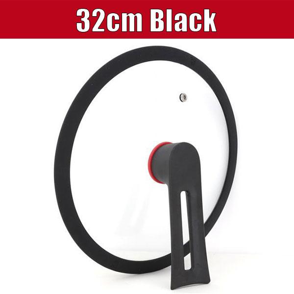 24-32cm Universal Pot Pan Covers Vertical Stand Pot Lids Silicone Replacement Pan Lid Glass Top Cover for Skillet Pot Frying Pan
