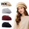 Warm Beret Hat for Women Knitted Women, Winter Painter Cap, Fleece Breathable Polyester Lined, Cozy Solid Color Artist Cold Weather Versatile