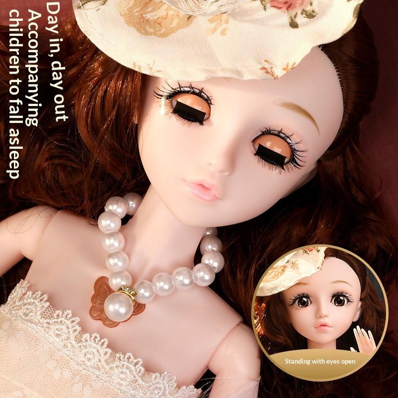 Childlike Barbie Doll Gift Box Set Large 60cm Girl Doll Simulation Princess Children's Gift Toy