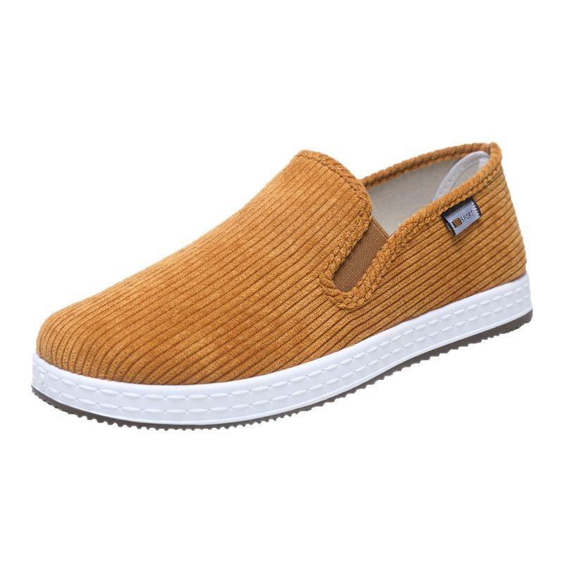 Old Beijing cloth shoes men's shoes velvet breathable casual single shoes men's platform work shoes lightweight one-pedal shoes men