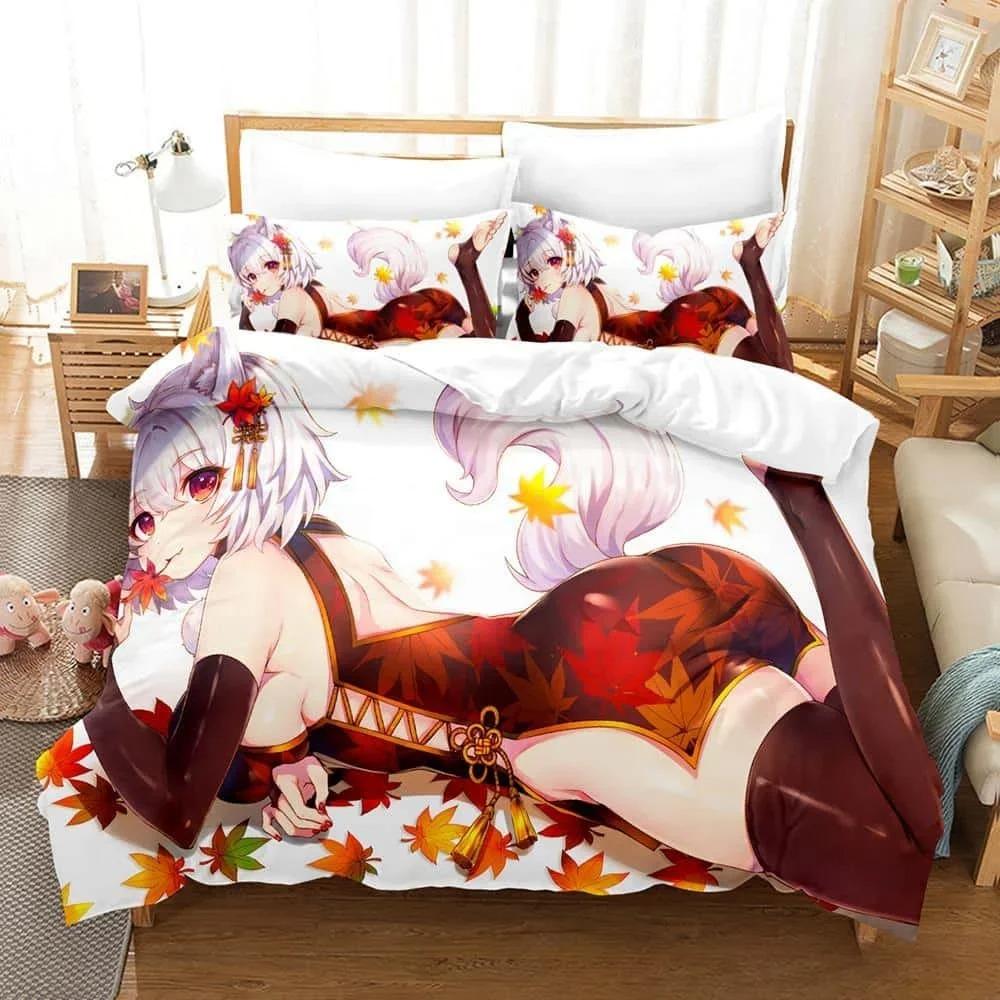 Classic SkinFriendly Single Twin Full Queen King 3D Anime Kawaii Girls Momiji Inubashiri Size Bed Adult Kid Bedroom Duvetcover Sets Quilt