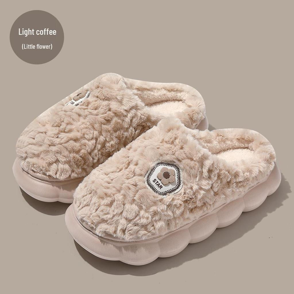 Plush Winter Indoor Non-slip Slippers for Women & Men