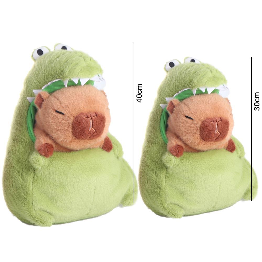 30/40cm Crocodile Capybara Plush Toy Simulation Capybara Green Crocodile Doll Home Decor
