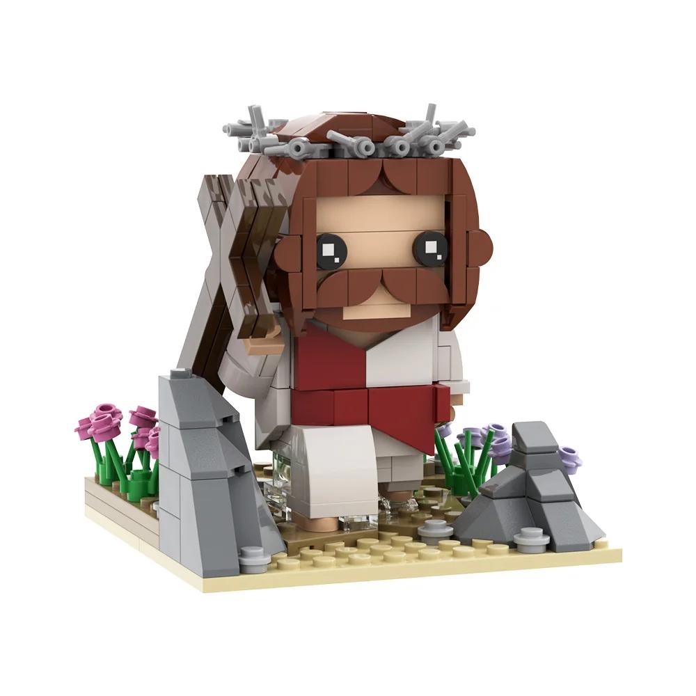 Gobricks MOC Christianity God Shepherd Jesus Bricks Crucifixion of Jesus Rode the Donkey into Jerusalem Building Blocks Toy Gift