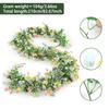 Easter Egg Garland 2 Pieces Artificial Spring Easter Egg Garland Decorations Holiday Ornament For Home Indoor Party Wall