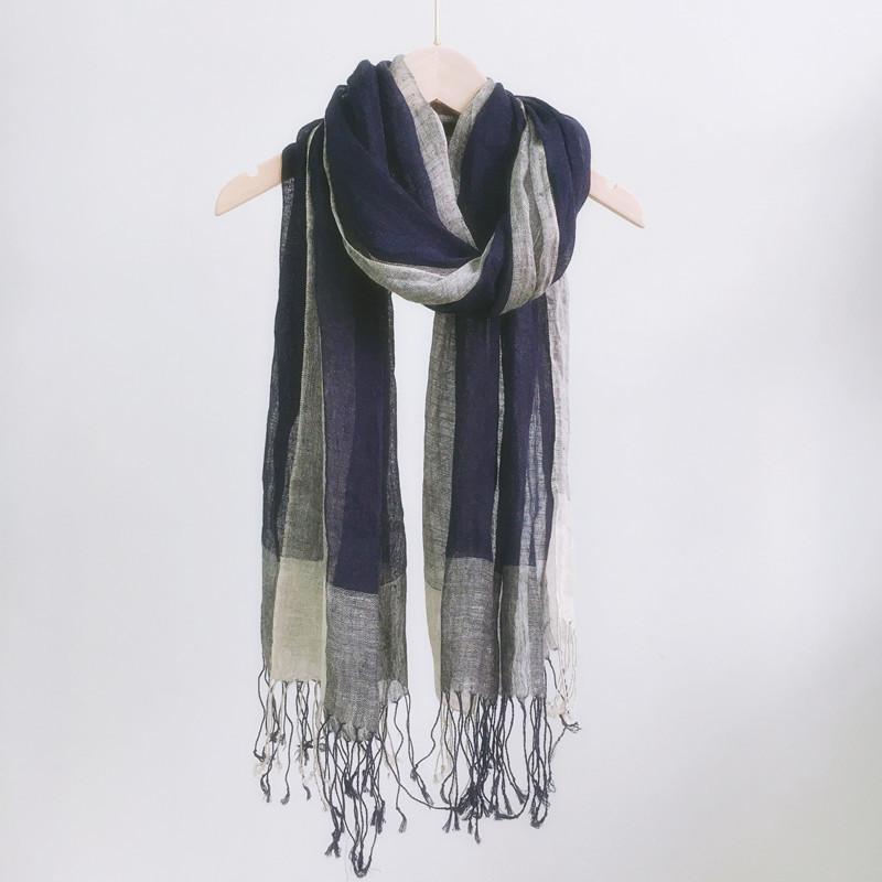 Linen  Scarf, Plaid Shawl  Four Seasons  Scarves  muslim scarf  scarfs for ladies
