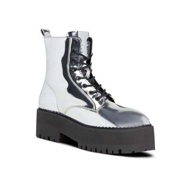 Ботильоны Tommy Jeans Tjw Flatform Zip Up Metallice EN0EN02403 Gray