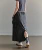 Peulleoti Tape Point Cargo Skirt (Charcoal)