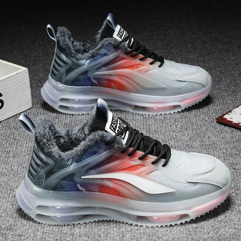 

Мужская обувь осень и зима новая национальная дышащая светящаяся мягкая подошва беговая спортивная обувь мужская для пар универсальная кокосовая обувь 46