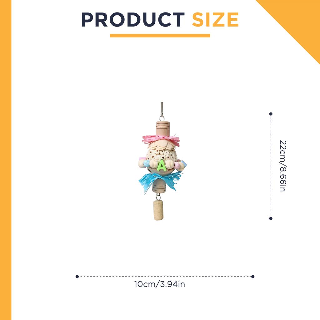 Parrot Chewing Toy Natural Pith Ball And Paper Rope Bite Resistant Bird Cage Enrichment For Small Medium Bird Cockatiel Lovebird