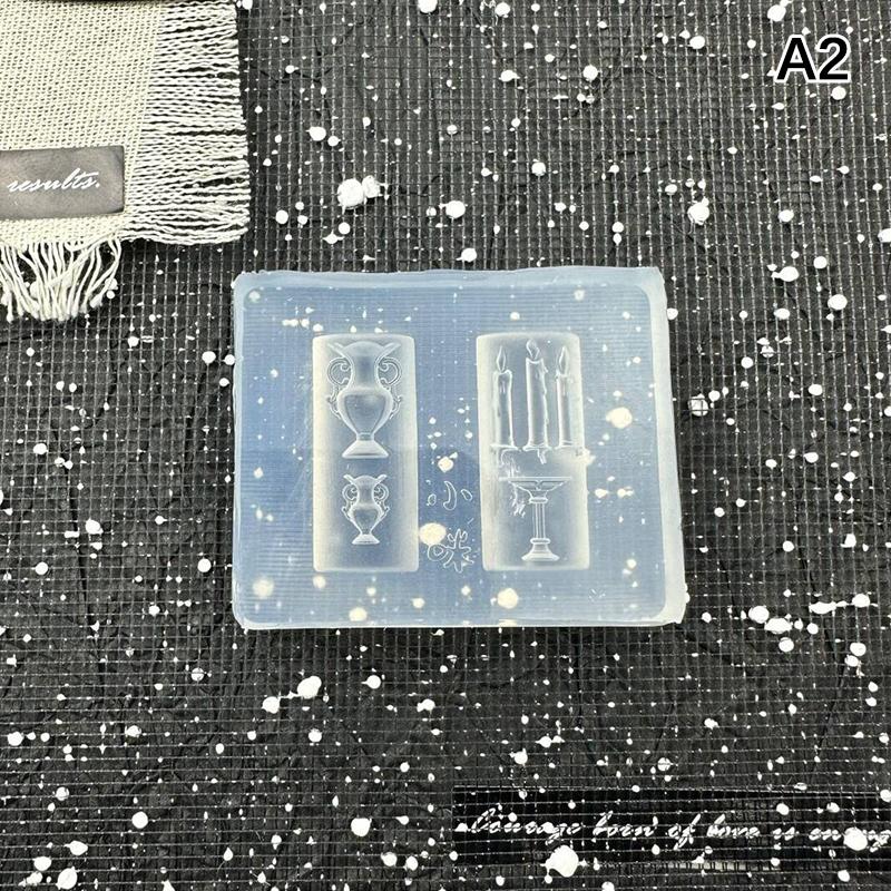 Matriță Unghii Silicon 3D Lumânări Suporturi Lumânări Vaze Design Ștanțare Unghii Decorațiuni Unghii Design DIY Instrument Artă Manichiură