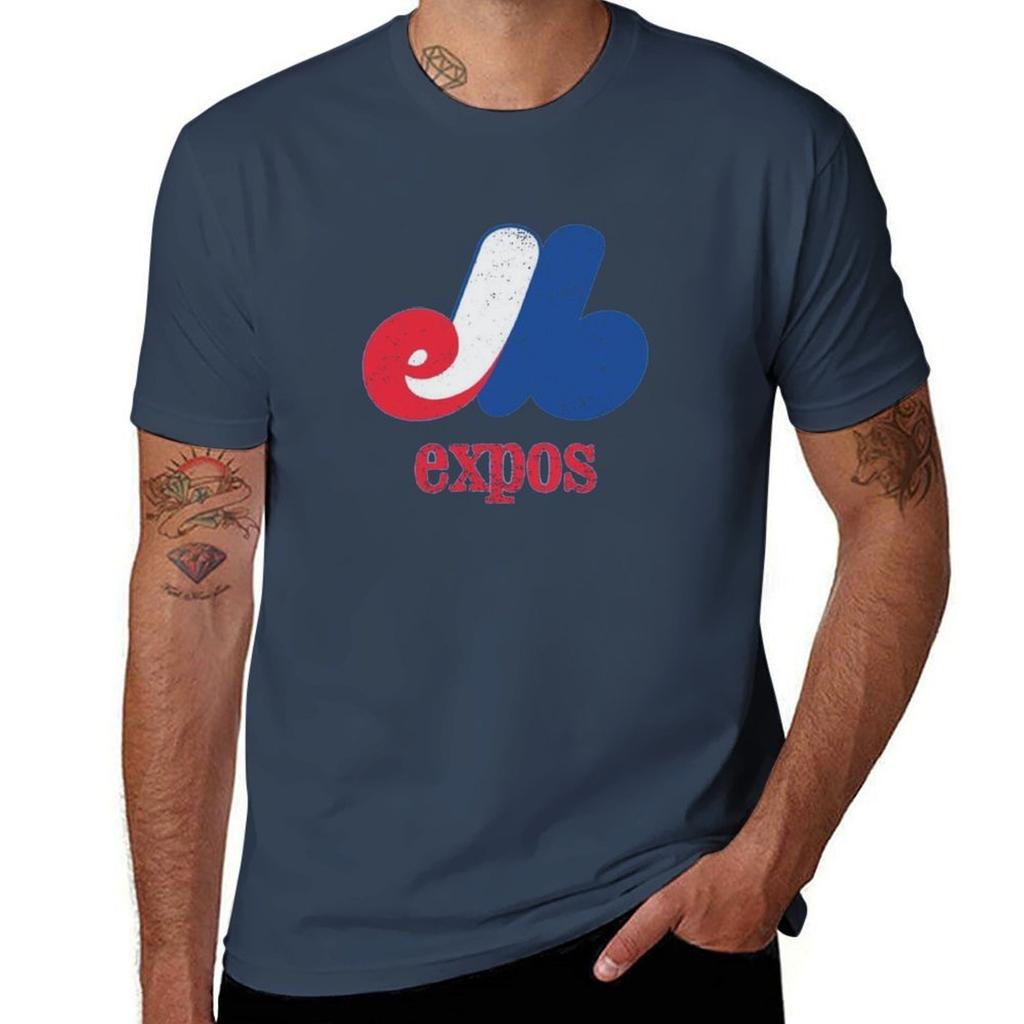 Montreal Expos Distressed Tshirt Moisture Control Sports Tee Tshirt