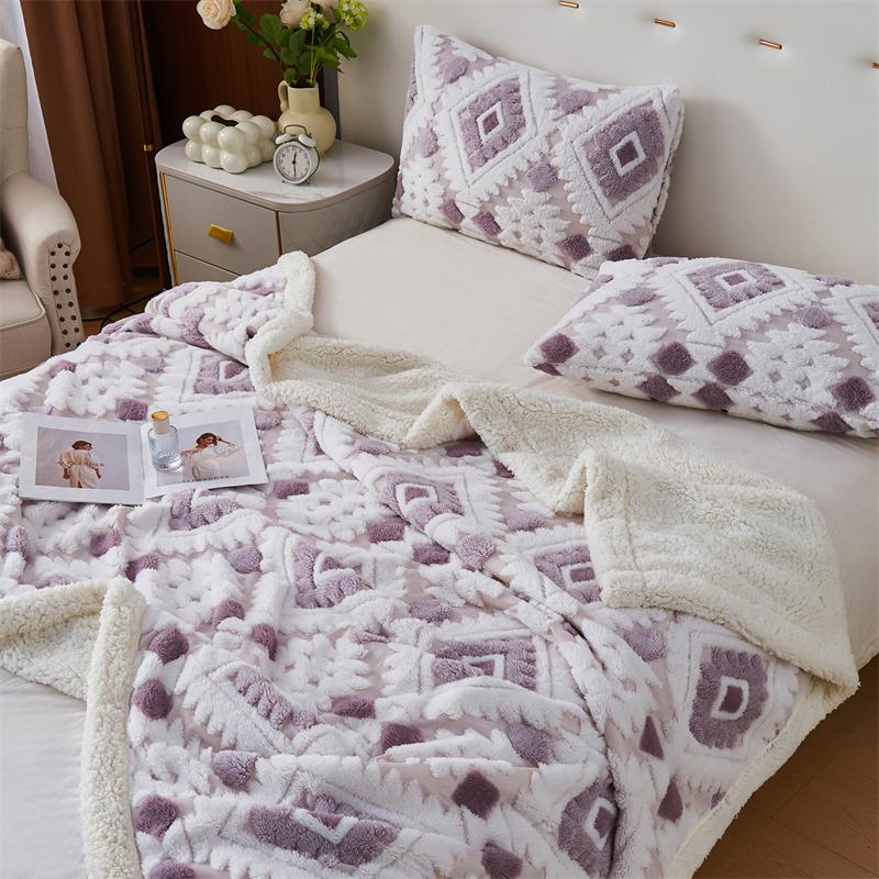 Bohemia Warmth Thickened Jacquard Blanket Autumn Winter Creative Geometric Pattern Sofa Blankets Keep Warm Plush Nap Comforter