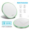 30W Qi Schnell-Drahtloses Ladegerät Ladepad Für iPhone 11 X XS Max XR 8 Plus Induktion Qi Schnellladepad für Samsung S20 Xiaomi
