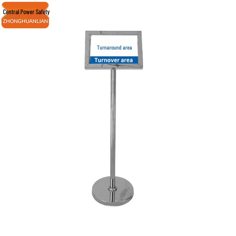 Stainless Steel Slanted Sign Display Stand