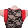 Women Alluring Bandage Bodycon Mini Dress Featuring Sexy Lace Detailing And Stretchy Synthetic Leather
