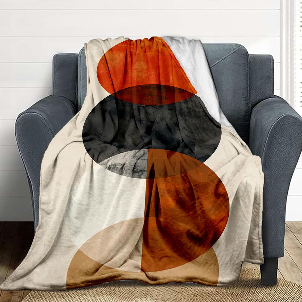 Circles Composition Flannel Blanket Throw Blanket Soft Warm Sofa Bed Camping home Decor Unique Christmas Gift C9261216
