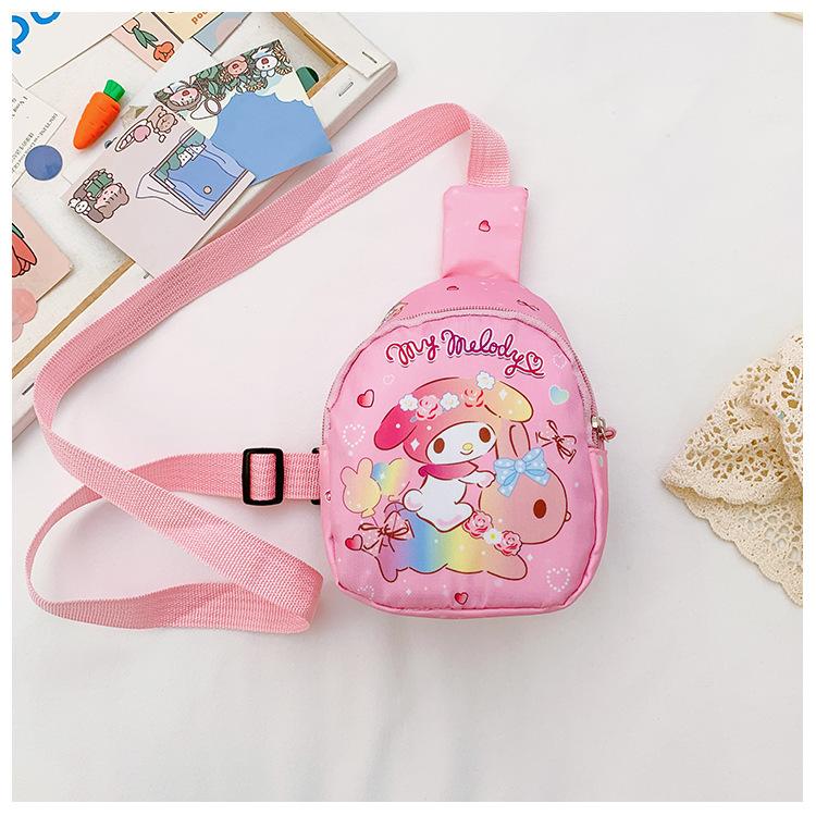 

School BagsNew children s bag girl cute cartoon breast bag lightweight trendy children s change bag shoulder crossbody backpack