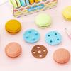 Kawai Creative Stationery Macaron Color Sandwich Biscuit Eraser Cute Elementary School Childrens Lovely Office School Supplies