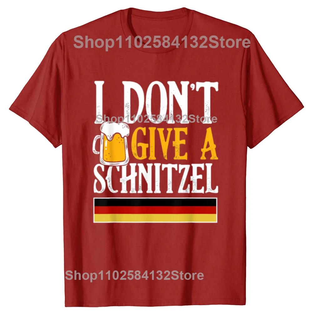 Мне плевать на шницель Немецкое пиво Колбаса Забавные Октоберфест Графические футболки Мужская Повседневная футболка Хлопок Свободная Оверсайз Футболка S