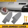 Gray Front Leather Door Panels Armrest Cover For 2007-2012 For Honda CR-V CRV