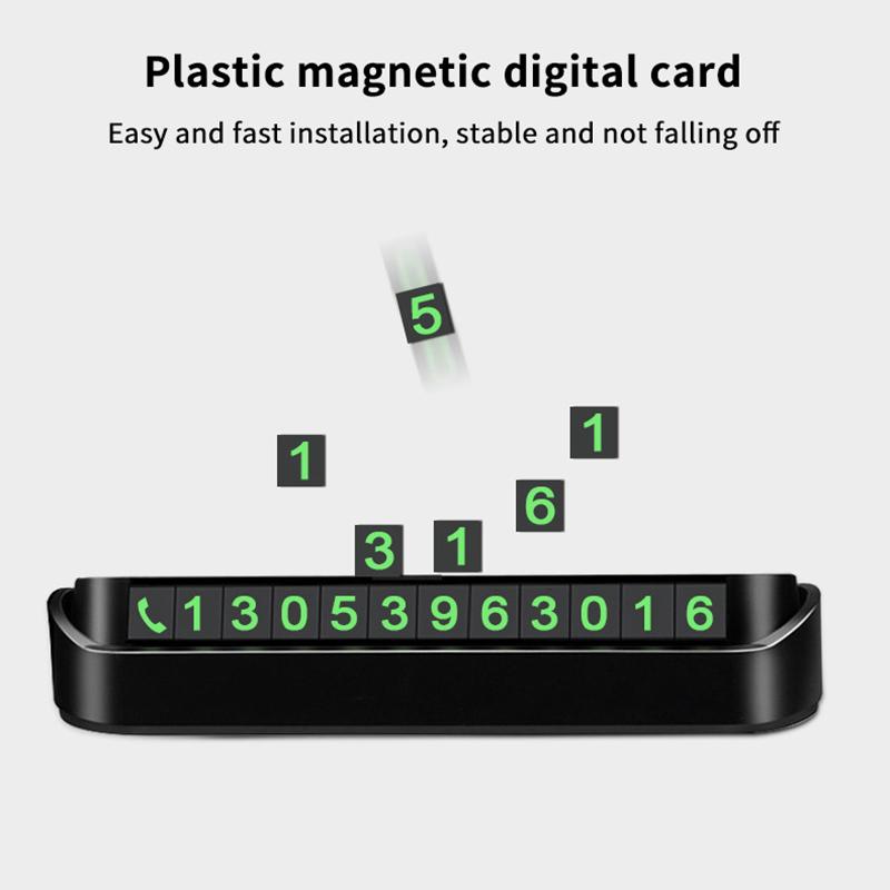 1Pc Car Temporary Parking Card Phone Number Card Plate Telephone Number Car Park Stop Automobile Accessories