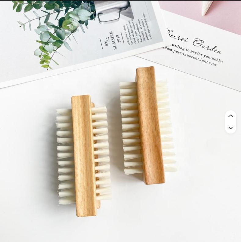 3Pack Solid Wood Hand Scrub Brush Stiff Bristle Under Nail Crevice Cleaner Household Hand Washing Tool